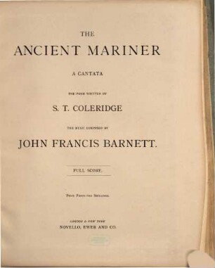 The ancient mariner : a cantata