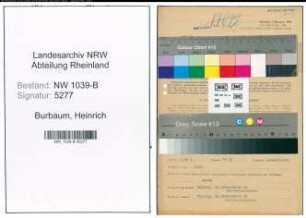 Entnazifizierung Heinrich Burbaum , geb. 29.09.1899 (Platzmeister)