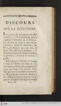 Discours sur la sculpture