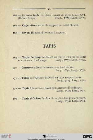Tapis (Nr. 169-173)
