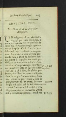 Chapitre XXIII. Des Vœux & de la Profession Religieuse.