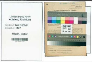Entnazifizierung Walter Hagen , geb. 04.03.1911 (Geschaeftsfuehrer)
