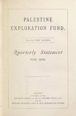 Quarterly statement, 1879 = Year 11