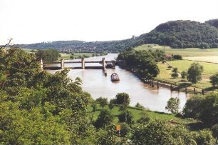 Wehr und Schleusenanlage Gundelsheim, Gesamtansicht
