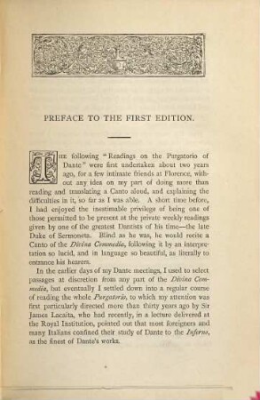 Readings on the (Divina Commedia) of Dante chiefly based on the Commentary of Benvenuto da Imola, II,1