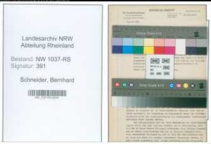 Entnazifizierung Bernhard Schneider , geb. 08.01.1914 (Lehrer)