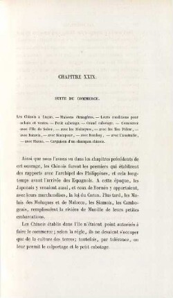 Chapitre XXIX. Suite du commerce