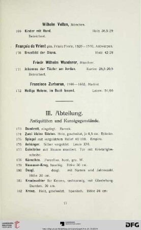 Antiquitäten und Kunstgegenstände (Nr. 173-574)