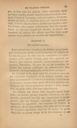 Chapitre II. Des tragédies grecques