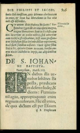 De S. Iohanne Baptista.