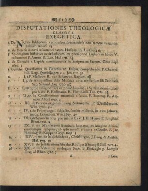 Disputationes Theologicae