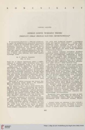 30: Dzieło godne większej troski : (nieznany obraz Jerzego Eleutera Szymonowicza)