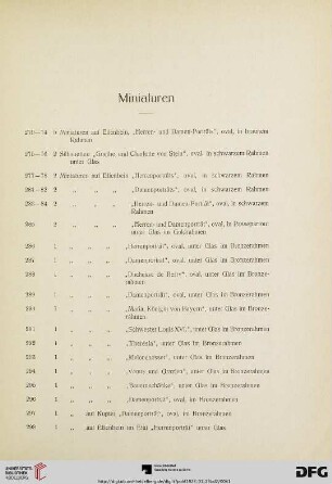 Miniaturen (Nr. 270-344)