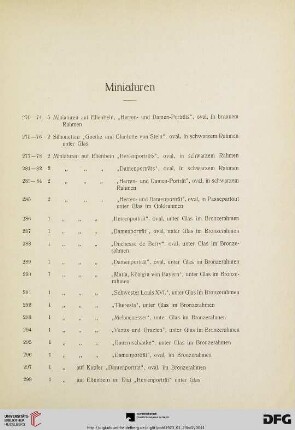 Miniaturen (Nr. 270-344)