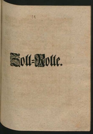 Zoll-Rolle
