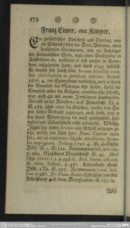Franz Cuper, oder Kuyper