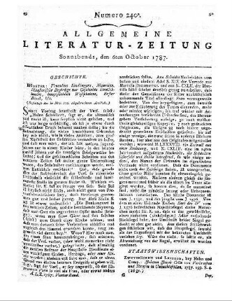 Cella, J. J.: Ueber Verbrechen und Strafe in Unzuchtsfällen. Zweibrücken, Leipzig: Hahn 1787