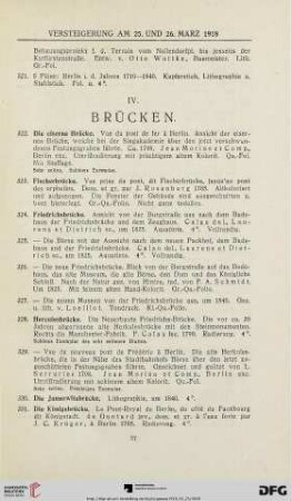 IV. Brücken (Nr. 322-362)