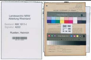 Entnazifizierung Heinrich Ruetten , geb. 02.02.1900 (Landwirt)
