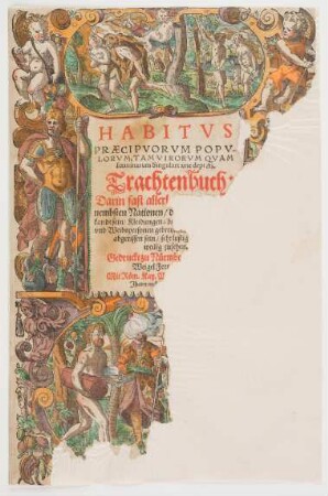 Titelblatt Habitus praecipuorum populorum ... (Trachtenbuch)