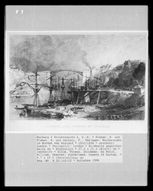Wanderungen im Norden von England, Band 1 — Bildseite gegenüber Seite 46 — Sunderland, County of Durham.