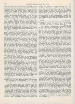 184-186 [Rezension] Odenwald, Theodor, Protestantische Theologie