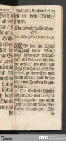 Ein andächtig Kirchen-Lied.