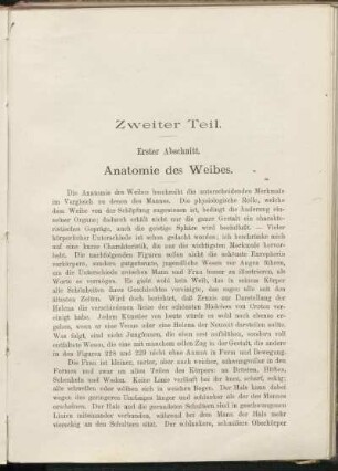 Erster Abschnitt. Anatomie des Weibes.