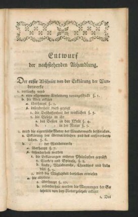 Entwurf der nachstehenden Abhandlung