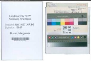 Entnazifizierung Margarete Busse , geb. 00.00.0000 ()