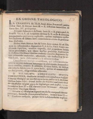 Ex Ordine Theologico.
