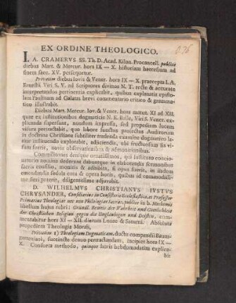 Ex Ordine Theologico.