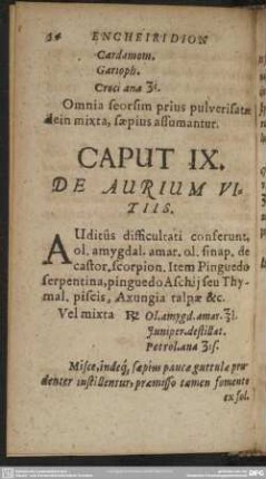 Caput IX. De Aurium Ultiis