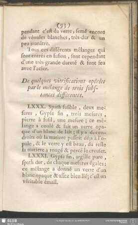 De quelques vitrifications opérées par le mêlange de trois substances différentes