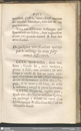 De quelques vitrifications opérées par le mêlange de trois substances différentes