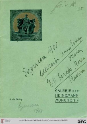 Galerie Heinemann: [Dezember]