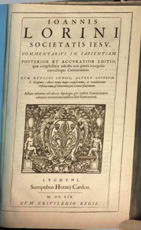 Commentarii in librum Sapientiae
