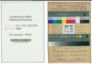 Entnazifizierung Walter Steingiesser , geb. 14.09.1909 (Steiger)