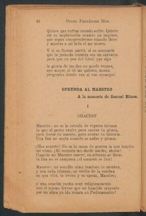 Ofrenda al maestro : A la memoria de Samuel Blixén