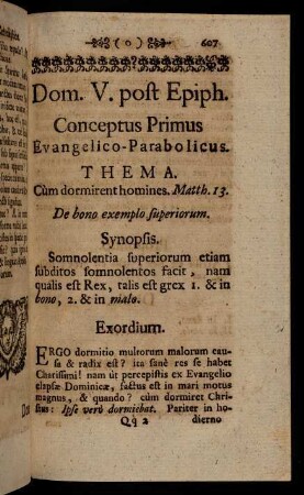 607-664, Dom. V. post Epiph.