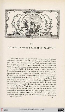 3. Pér. 16.1896: Les portriats dans l'oeuvre de Watteau