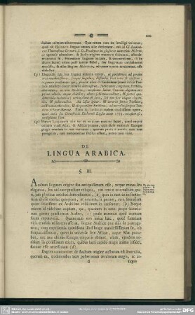 De Lingua Arabica