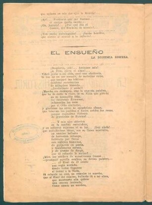El ensueño : La bohemia sombra