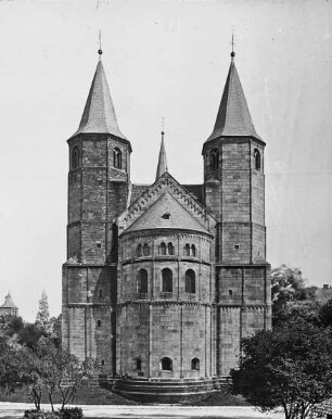 Hildesheim, St. Godehard, ehem. Benediktiner-Klosterkirche, von Westen