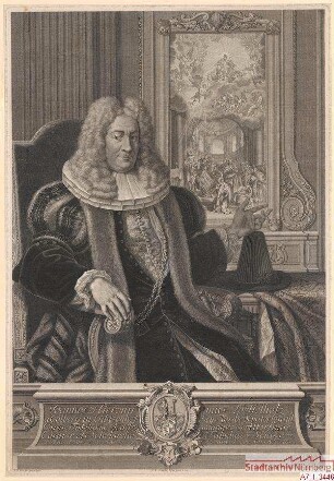 Hans Hieronymus (II.) Loeffelholz, Ratsherr, Scholarch und Familiensenior; geb. 29. Januar 1652; gest. 20. April 1732