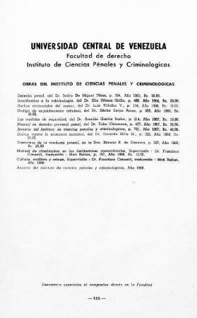 145, Universidad Central de Venezuela