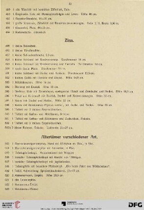 Altertümer verschiedener Art (Nr. 513-541)