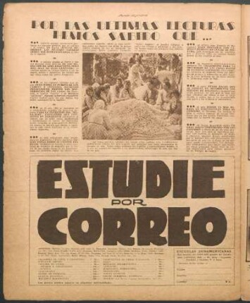 Por las últimas lecturas hemos sabido que...