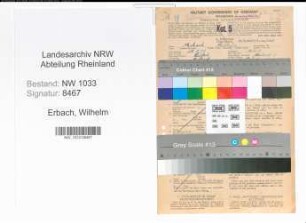 Entnazifizierung Wilhelm Erbach , geb. 18.09.1909 (Werkzeugmacher)