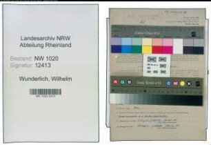 Entnazifizierung Wilhelm Wunderlich , geb. 01.07.1891 (Anwalt)